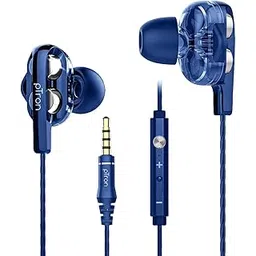 pTron Boom Ultima 4D Dual Driver, in Ear Gaming Wired Headphones with in-Line Mic, Volume Control & Passive Noise Cancelling Boom 3 Earphones - (Dark Blue)-picture-19