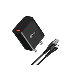 PTron Volta FC12 20W QC3.0 Smart USB Charger Adapter with Type-C 1M USB Cable (Black)-picture-13