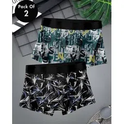 ptvize Pack of 2 Men Printed Trunks with Elasticated Waistband-picture-31