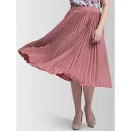 PTVIZE Pleated A-Line Midi Skirt-picture-12