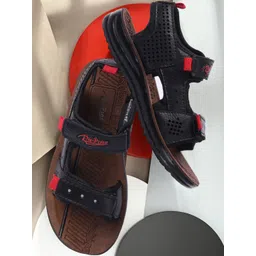 PU-PINE Boys Black PU Velcro Sports Sandals-picture-29