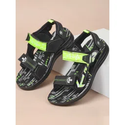 PU-PINE Boys Black PU Velcro Sports Sandals-picture-29