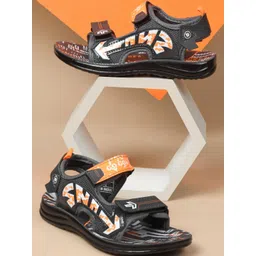 PU-PINE Boys Orange PU Velcro Sports Sandals-picture-17