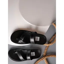 PU-PINE Men Black Flip-Flop Sandals-picture-11