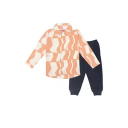 Pubu Boys Peach Pure Cotton Printed Clothing Set-picture-51
