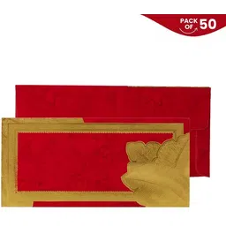 Enveluxe Radiant Gold Flower Envelope - Pack of 50 D4C4 Red Envelopes-image-47