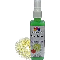 Pujahaat Raatrani | Night Queen Attar Spray | 100 ml Non Alcoholic Spray | Religious Mist | Air Freshener, Room Mist, Fabric & Linen Spray | Perfect for Prayers Rooms, sofas, curtains, car-picture-12