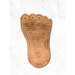 PujaNPujari Gold Toned & Brown WoodenLakshmi Charan Paduka-picture-13
