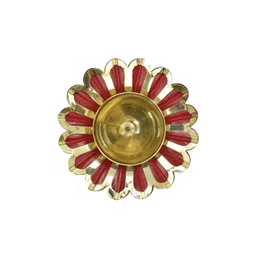 PujaNPujari Gold Toned Brass Lotus Diya-picture-20