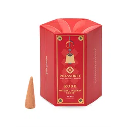 pujashree products global  pvt ltd. Pujashree Products Global Pvt Ltd. 40Pcs Red Wooden Rose Natural Incense Dhoop Cones-picture-22