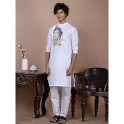 PulseIQ Men Cotton Straight Kurtas image 4