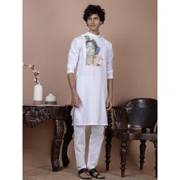 PulseIQ Men Cotton Straight Kurtas image 3