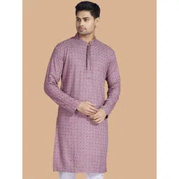 PulseIQ Men Embroidered Chikankari Kurta-picture-29
