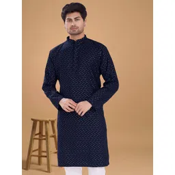 PulseIQ Men Embroidered Kurta-picture-38
