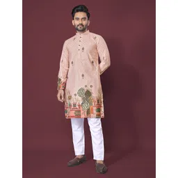 PulseIQ Men Ethnic Motifs Embroidered Thread Work Kurta-picture-20
