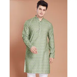 PulseIQ Men Ethnic Motifs Printed Indie Prints Kurta-picture-34
