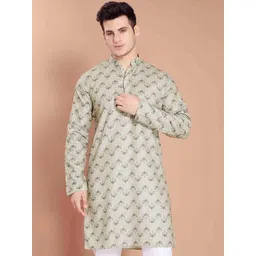 PulseIQ Men Ethnic Motifs Printed Kurta-picture-17