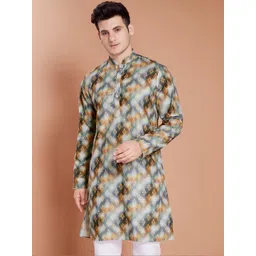PulseIQ Men Geometric Printed Kurta-picture-36