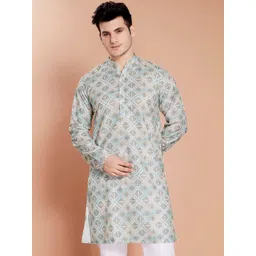 PulseIQ Men Geometric Printed Kurta-picture-32