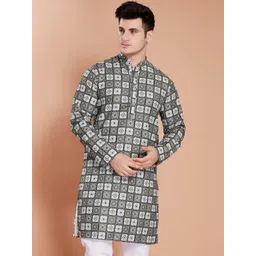 PulseIQ Men Geometric Printed Kurta-picture-42