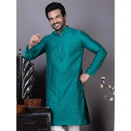 PulseIQ Men Jacquard Kurta-picture-20