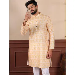 PulseIQ Men Multi Linen Kurta Sets-picture-35