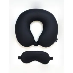 Pum Pum 2 Pieces Black Fibre Filled Polycotton Ultra Soft Travel Pillow-picture-20