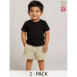 Pum Pum Boys Pack of 2 Printed Cotton Shorts-picture-32
