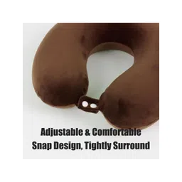 Pum Pum Brown 2 Pieces Microfibre Filled Polycotton Ultra Soft Travel Pillow image 3