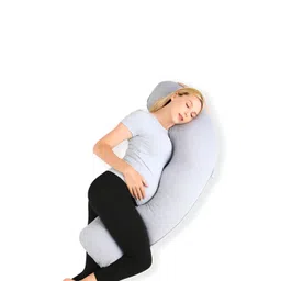 Pum Pum Grey Fibre Filled Faux Velvet Ultra Soft Maternity Pillow-picture-26