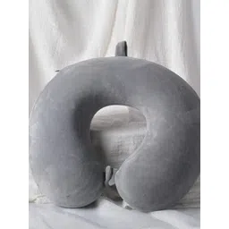Pum Pum Grey Memory Foam Filled Polycotton Ultra Soft Travel Pillow-picture-40