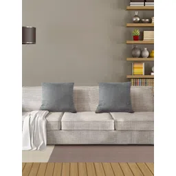 Pum Pum Grey Set of 2 Velvet Square Cushion Covers-picture-17