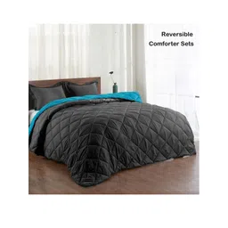 pum pum Pum Blue & Grey Microfiber AC Room Double Bed Comforter-picture-15