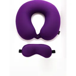 Pum Pum Purple 2 Pieces Fibre Filled Polycotton Ultra Soft Travel Pillow-picture-37