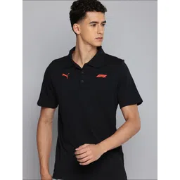 PUMA Motorsport F1 Logo Pure Cotton Polo Collar T-shirt-image-19