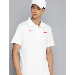 PUMA Motorsport F1 Logo Pure Cotton Polo Collar T-shirt-image-20