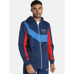 PUMA Motorsport Men Blue BMW M Motorsport Hooded Sweat Motorsport Regular Fit Jacket-picture-22