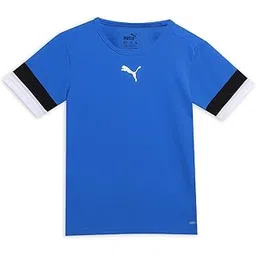 Puma Polyester Unisex Kid's Letter Print Regular Fit T-Shirt (70493802_Electric Blue Lemonade-Black-White 164), 13 Years-14 Years-picture-17