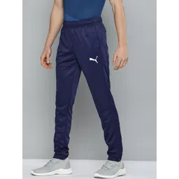 Puma Active Navy Blue Solid Slim Fit Dry-Cell Tricot Sustainable Pants-picture-26