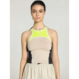 Puma Beige Color-Block Sports Tank Top-picture-43