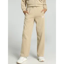 Puma Beige Textured Pattern Sports Track Pants-picture-19