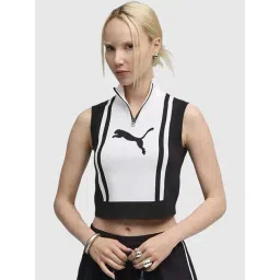 Puma Black & White Slim Fit Color-Block Top-picture-30