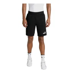 Puma Black Cotton Logo Printed Regular Fit Shorts-picture-41
