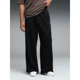 Puma Black Cotton Oversized Printed Trackpants-picture-10