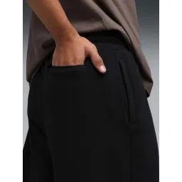 Puma Black Cotton Oversized Printed Trackpants image 5