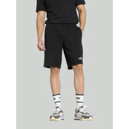 Puma Black Cotton Regular Fit Colour Block Sports Shorts-picture-53