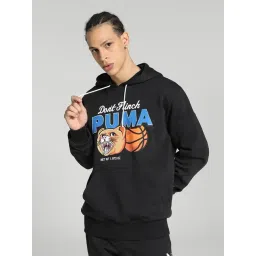 Puma Black Cotton Regular Fit DYLAN Printed Hooded Sweatshirt-picture-44