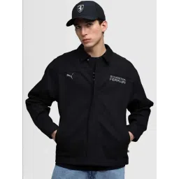 Puma Black Cotton Regular Fit Printed Jacket-picture-22