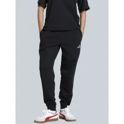 Puma Black Cotton Regular Fit Trackpants-picture-20