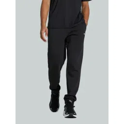 Puma Black Cotton Regular Fit Trackpants-picture-12